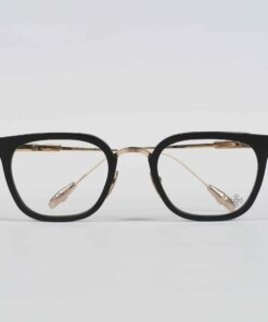 Chrome Hearts Glasses Sunglasses TELEVAGILIST – MATTE BLACK PLASTICGOLD PLATED 1