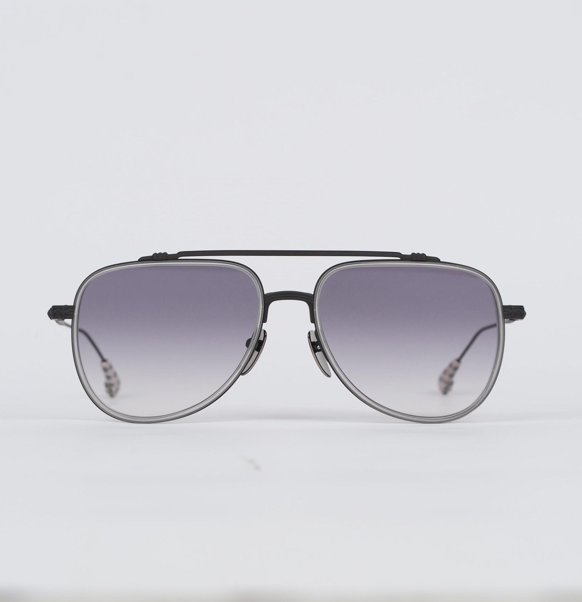 Chrome Hearts Glasses Sunglasses WHISKER BISCUIT – MATTE CRYSTALMATTE BLACK 1