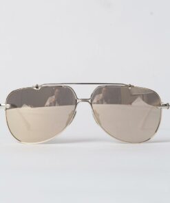 Chrome Hearts glasses GRITT – GOLD PLATEDSHINY SILVERWHITE PERFORATED LEATHER 1